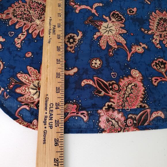 ALC Women Marci Abstract Floral Blouse 4 Blue Paisley Puff Shoulder Contemporary - Picture 11 of 12